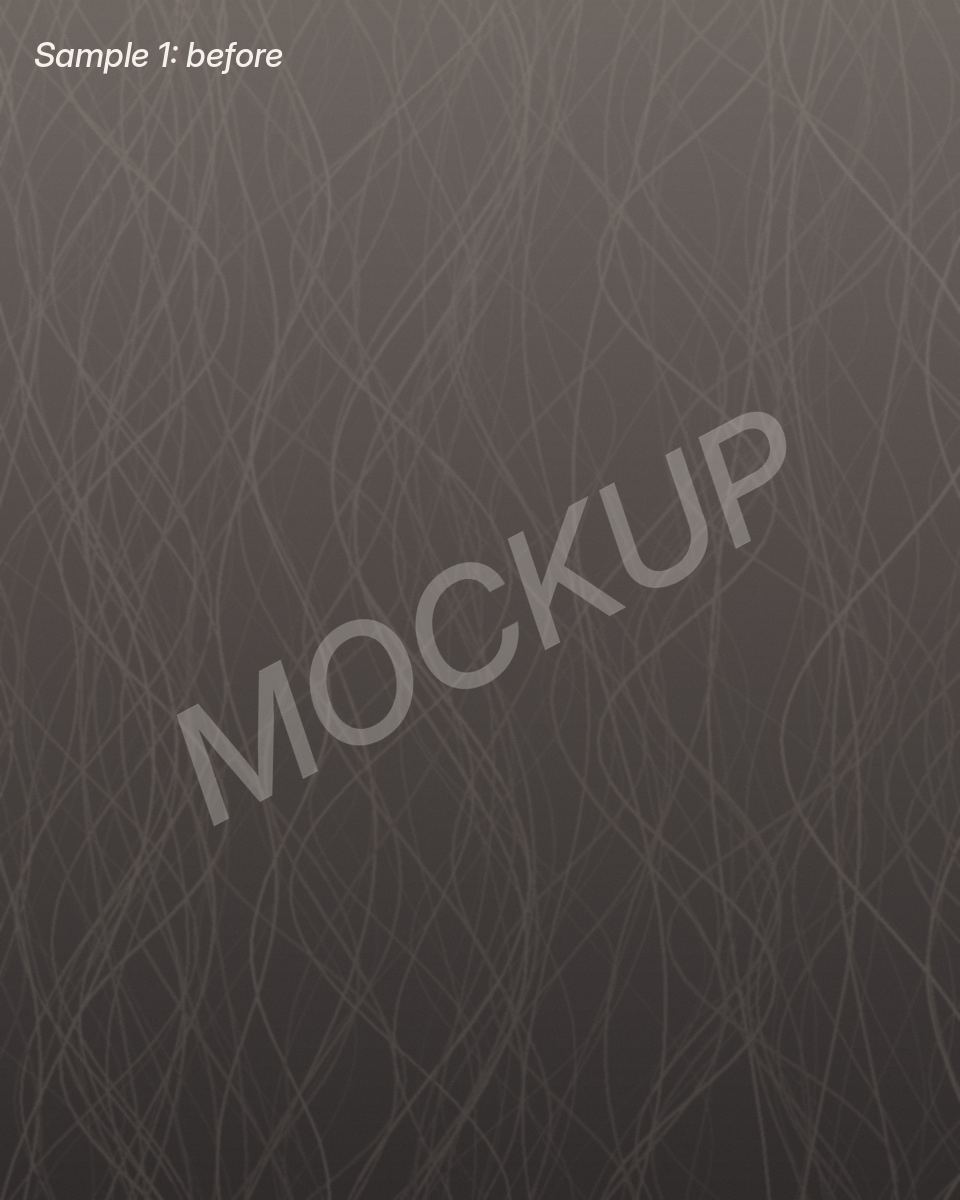 Mockup placeholder: before photo for balayage + toner